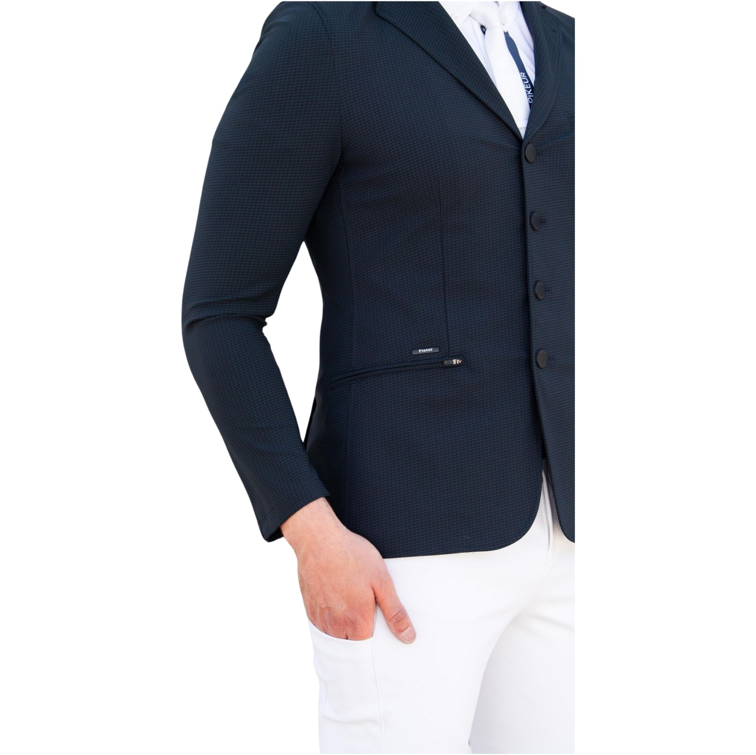 Pikeur Mens Luis Check Pattern Competition Show Jacket 157430 - Night Blue Check Pattern